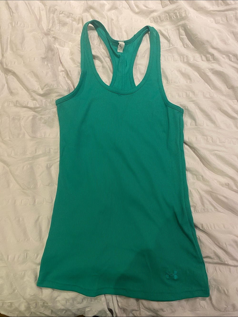 Under Armour Women's Teal Ribbed Racerback Performance Tank